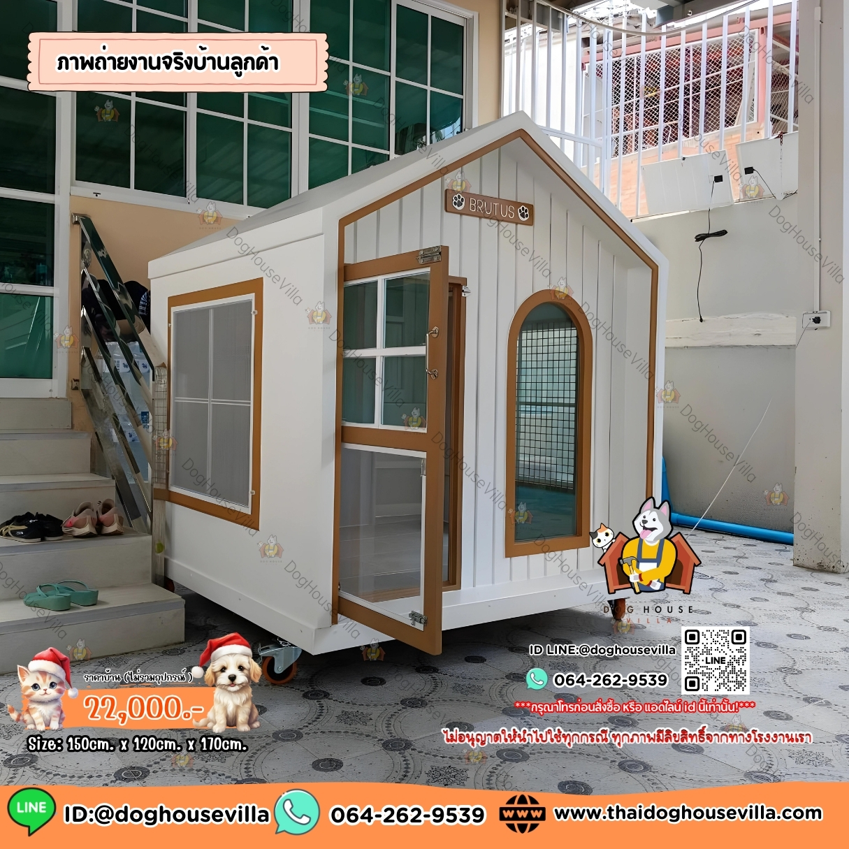 บ้านหมา บ้านแมว DogHouseVilla บ้านสุนัขกลางแจ้ง