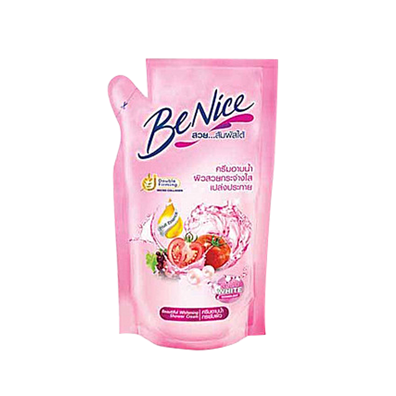 Be Nice ครีมอาบน้ำ 400 มล. สีชมพู ถุงเติม