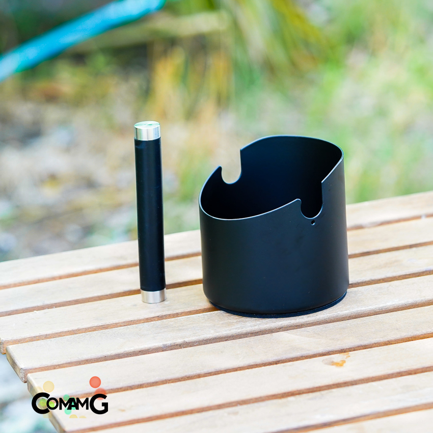 ถังเคาะกาแฟ ถังเคาะกากกาแฟ สแตนเลส Coffee Knockout Bucket ทรงกลม