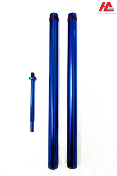 แกนโช๊คหน้า ทำสีน้ำเงิน ด้วยระบบ | Pvd Coating