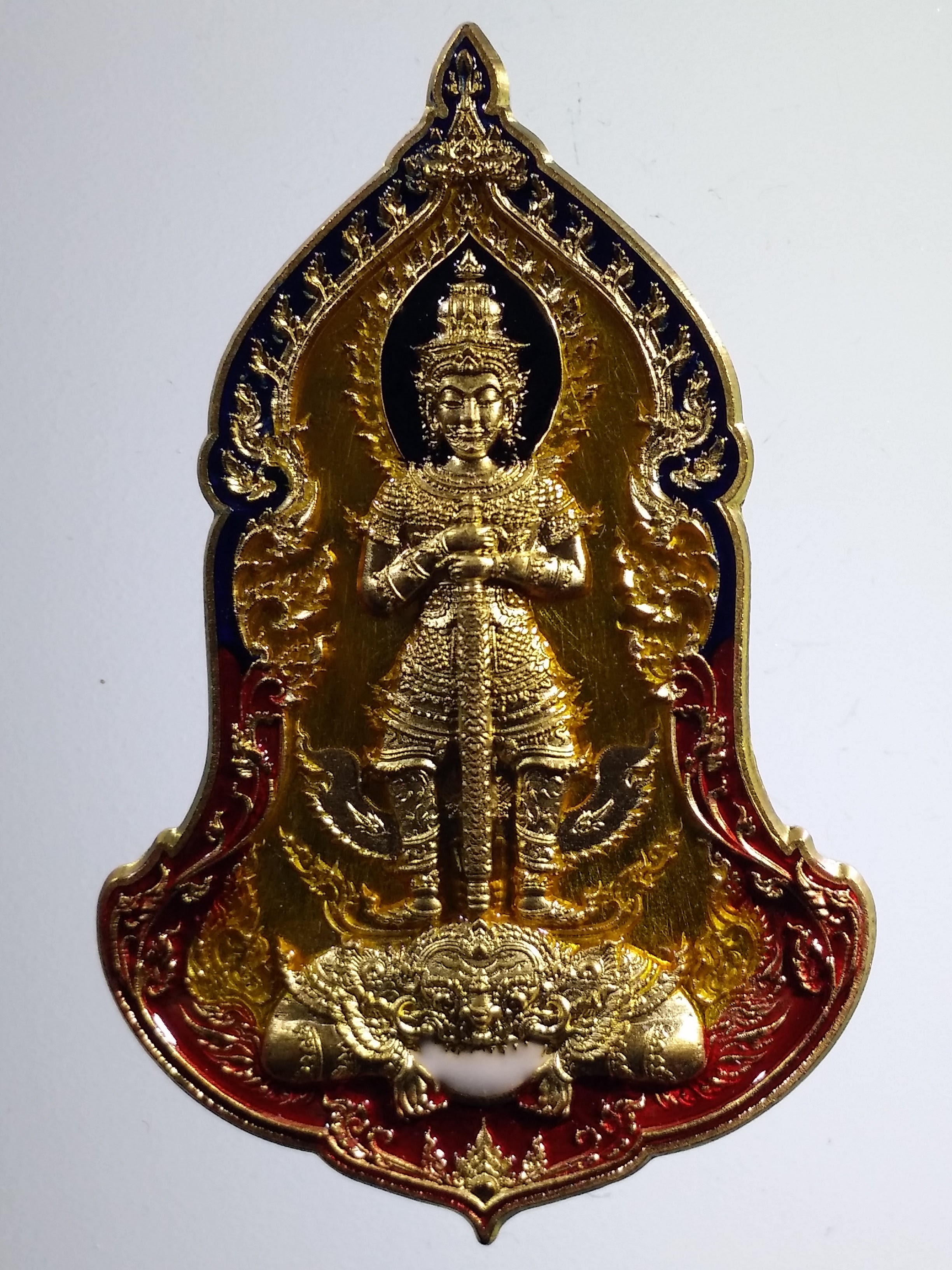 รหัสสินค้า พระมีกล่อง 2278 เหรียญท้าวเวสสุวรรณ หน้าเทวดา รุ่นเศรษฐีรวยทันใจ ๒ หลวงพ่อพัฒน์ วัดห้วยด้วน อำเภอหนองบัว จังหวัดนครสวรรค์ เนื้อสัตตะลงยา จัดสร้าง 150 เหรียญ โค๊ตเลเซอร์ หมายเลข ๕๙
