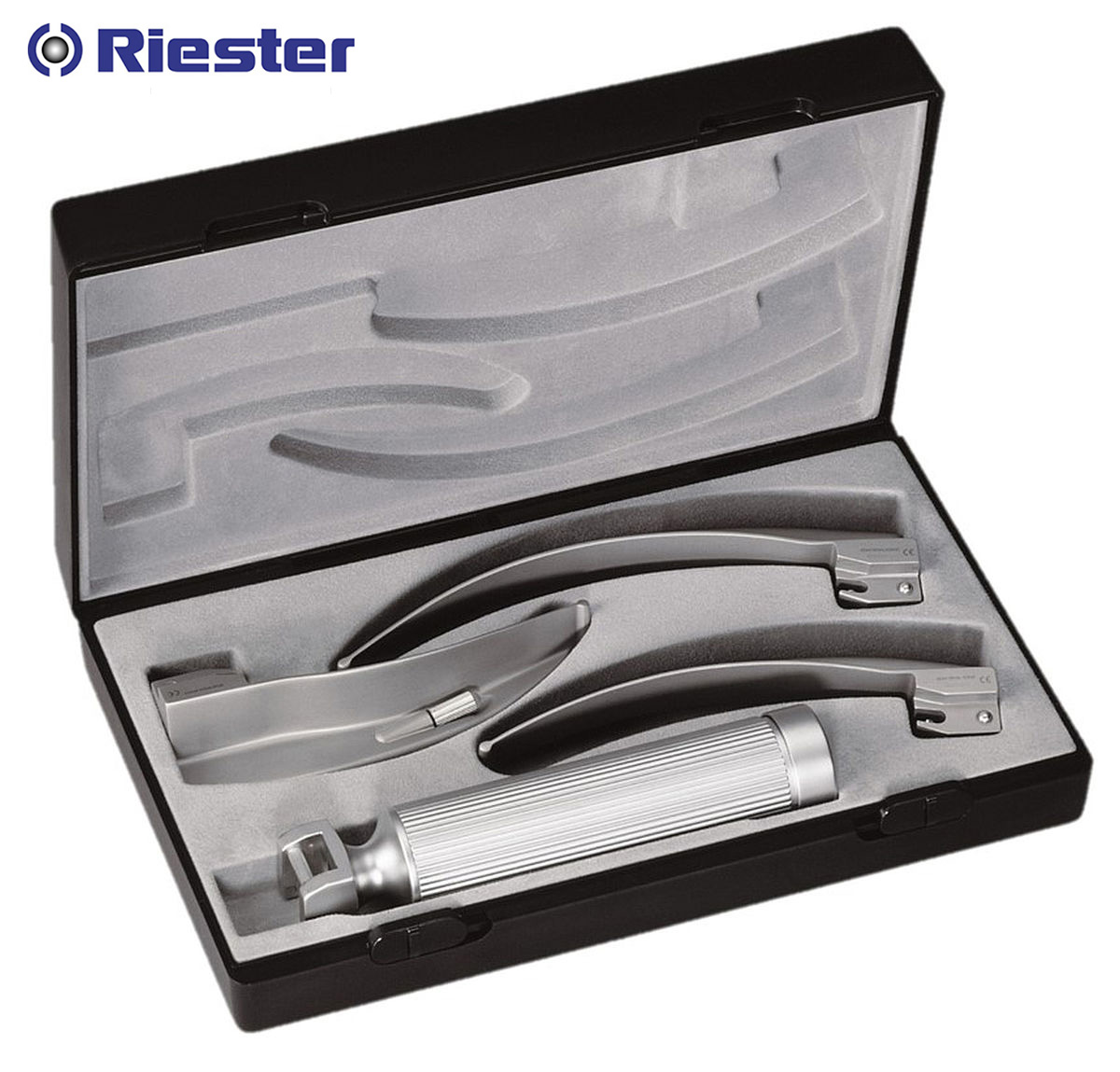 Laryngoscope รุ่น R7040 Macintosh, blade โค้ง 2,3,4 C Handle: Riester, Germany