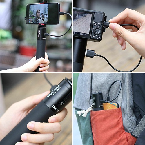 Ulanzi BG-3 10000mAh Power Bank Selfie Stick Hand grip รุ่นใหม่ ด้ามจับชาร์จได้ติดกล้อง GoPro / Phone l Action Camera