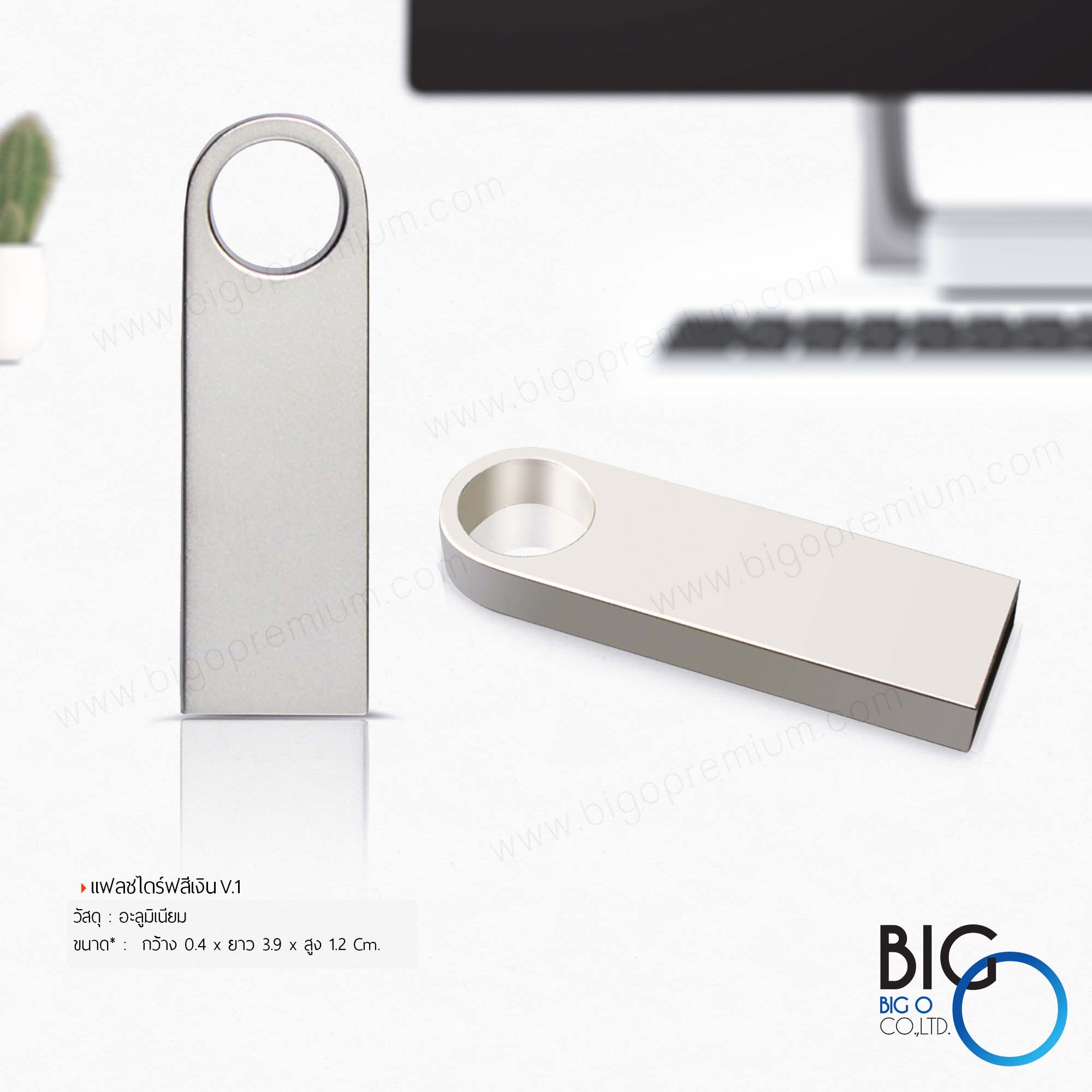 แฟลชไดร์ฟสีเงิน V.1 (Silver FlashDrive V.1)