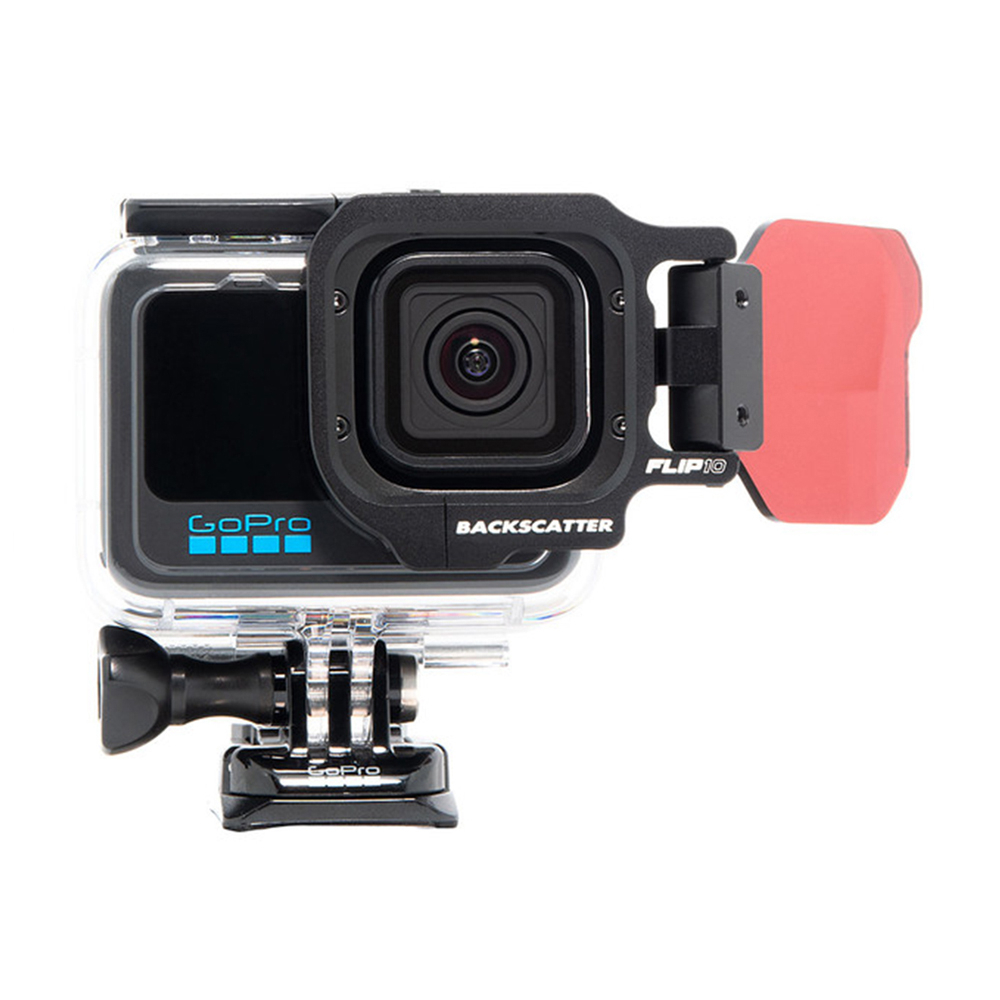 GoPro 7 / 6 / 5 Black Protective Housing + Backscatter FLIP10+ Dive Filter (20-40 ft) + Floating Hand Grip