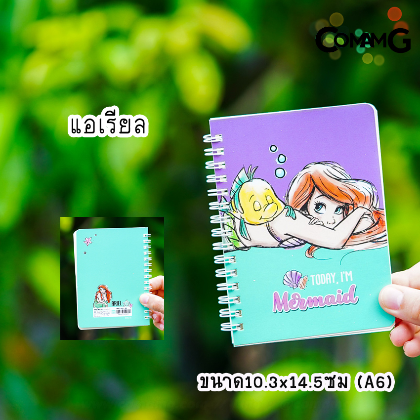 สมุดโน๊ต ขนาดA6 (10.3x14.5CM) สมุดริมลวด บันทึก ลายการ์ตูนลิขสิทธิ์แท้ พร้อมส่ง