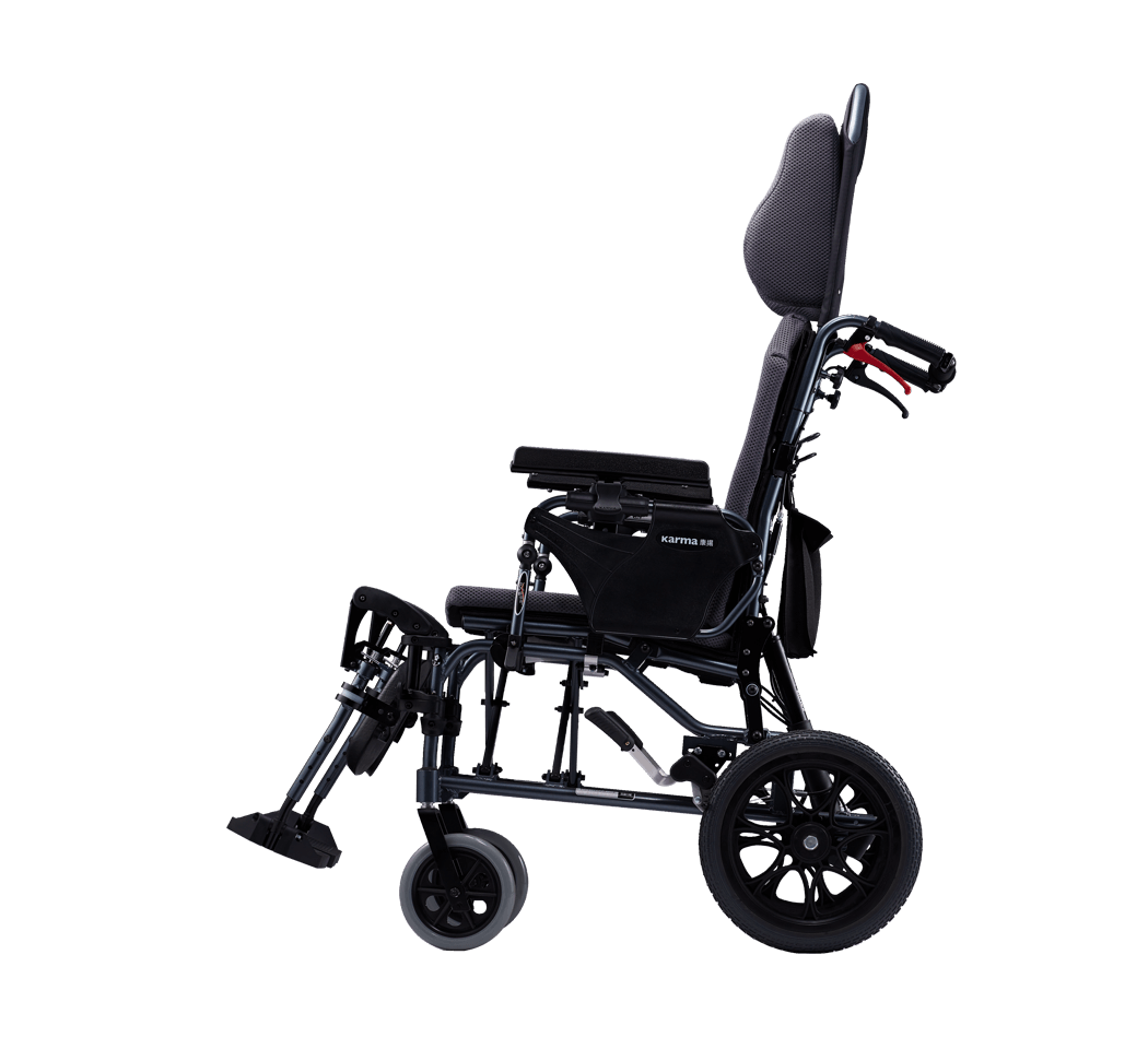 รถเข็นปรับเอนนอนได้ อลูมินัมอัลลอยด์คาร์ม่า รุ่น MVP502 (WheelChair KARMA MVP 502) ปรับเอนนอนได้ 170 องศา ที่วางแขนยกเปิดได้ โครงพักเท้ายืดตรงได้ พับเก็บได้ + แถมฟรี สายคาดลำตัวกันตก ของแท้ รับประกันศูนย์ไทย 5 ปี รุ่น TOP (Best Seller)