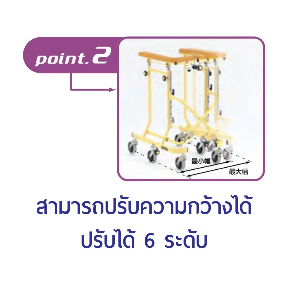 รถเข็นช่วยพยุงเดิน MATSUNAGA รุ่น SM40 แบบ 6 ล้อ พับได้ แบรนด์จากประเทศญี่ปุ่น