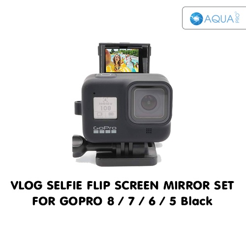 GoPro 8 / 7 / 6 / 5 Vlog Selfie Flip Screen Mirror (Must Have Rear Camera & GoPro Mount)