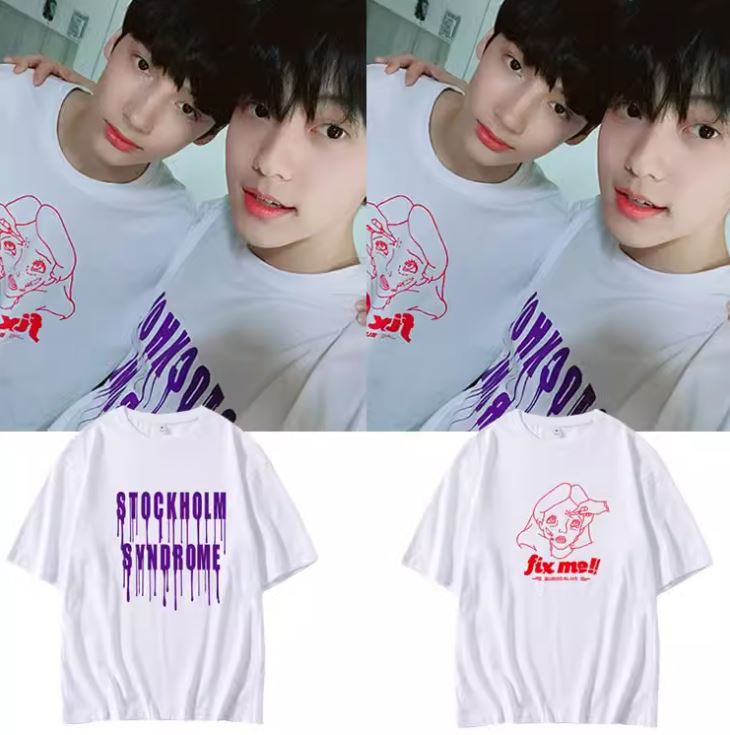 เสื้อยืดตามแบบ TXT : Huening Kai / Soobin ใส่