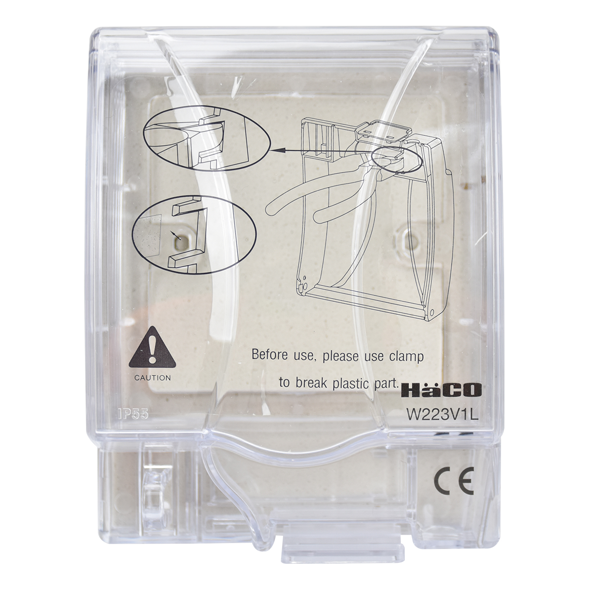 HACO WATERPROOF COVER IP55 1G (3x3) W223V1L