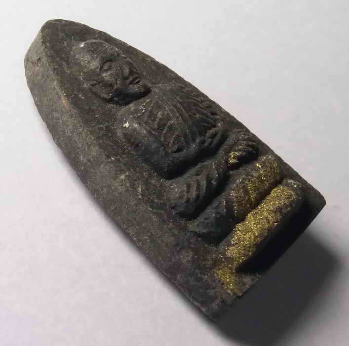 รหัสสินค้า พระเนื้อดิน เนื้อผง เนื้อว่าน 422 หลวงปู่ทวดเนื้อผง ทาทองบรอนซ์ วัดบางนอน จังหวัดระนอง