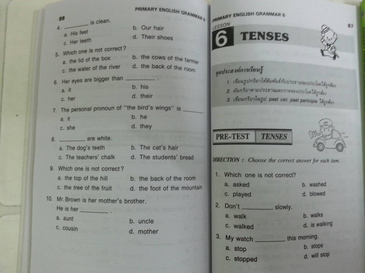 หนังสือ PRIMARY ENGLISH GRAMMAR Pratom 6 (ป.6) โดย วัจนา พิพัฒน์ทศพล และอมรรัตน์ แกมทอง สนพ.ศูนย์ส่งเสริมวิชาการ (ศสว)