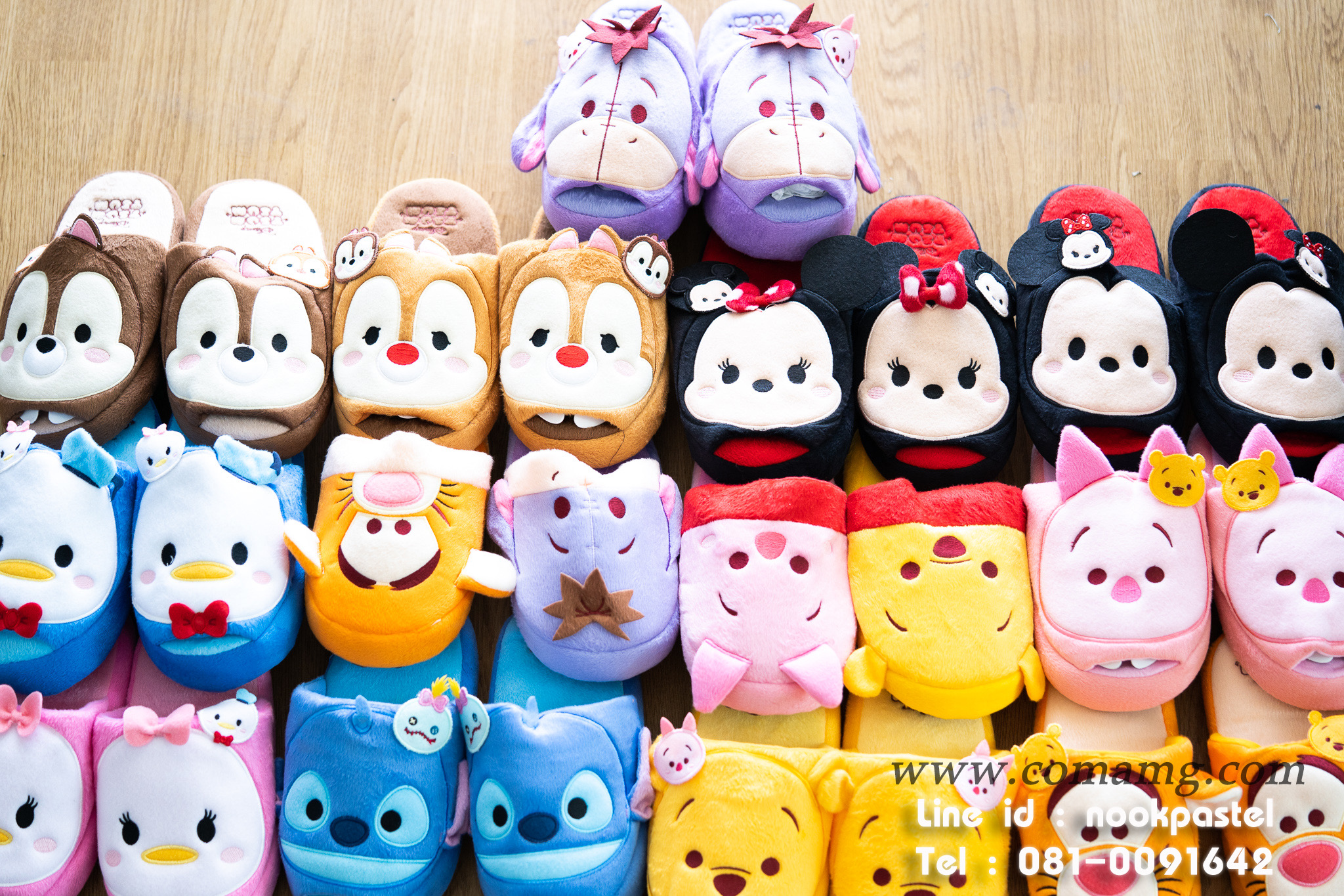 รองเท้าใส่ในบ้านดิสนี่ย์ (Disney tsum tsum) รุ่นพื้นหนา ลิขสิทธิ์แท้