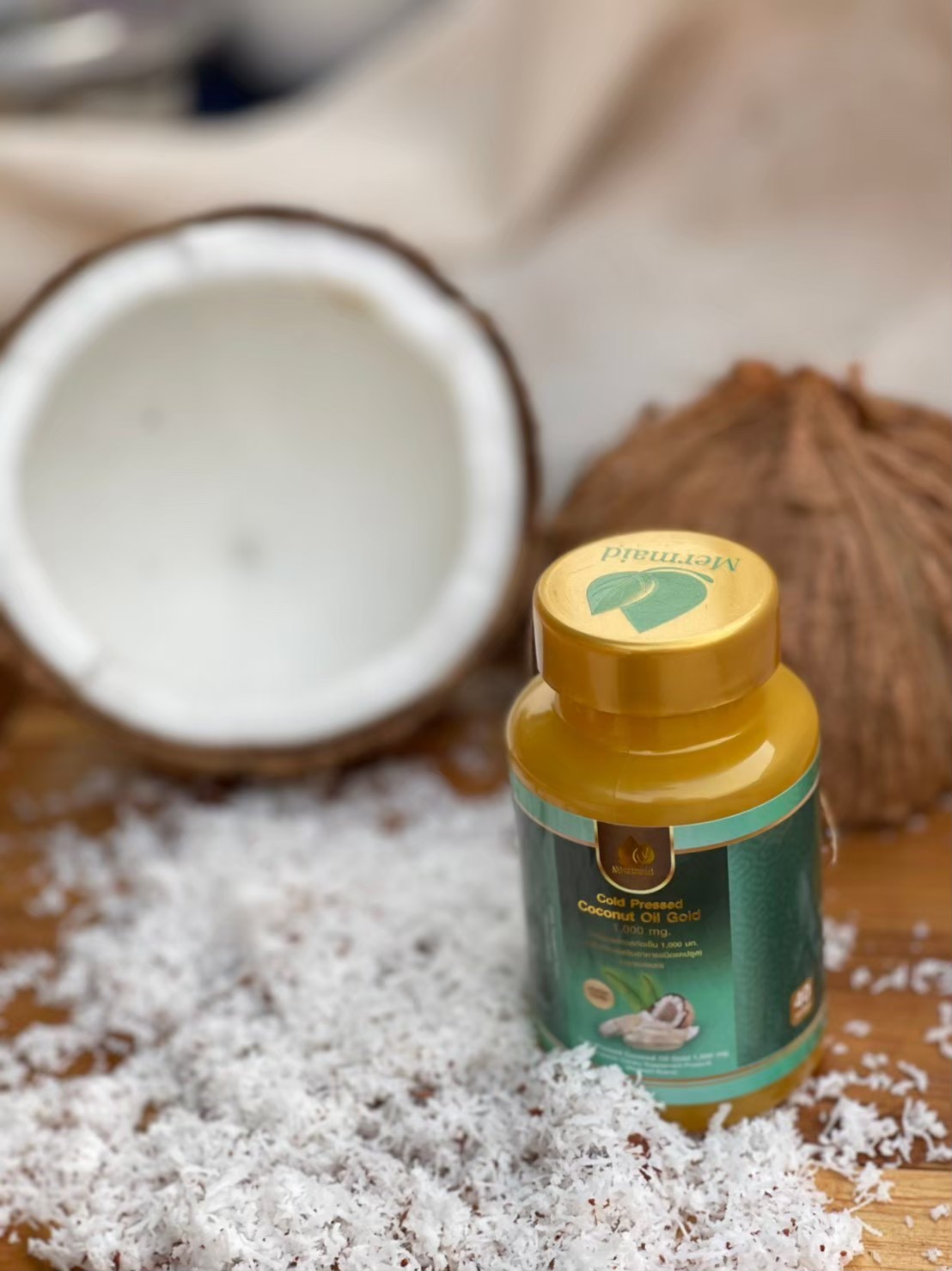 Mermaid coconutoilgold ดูแลสุขภาพ10กระปุก