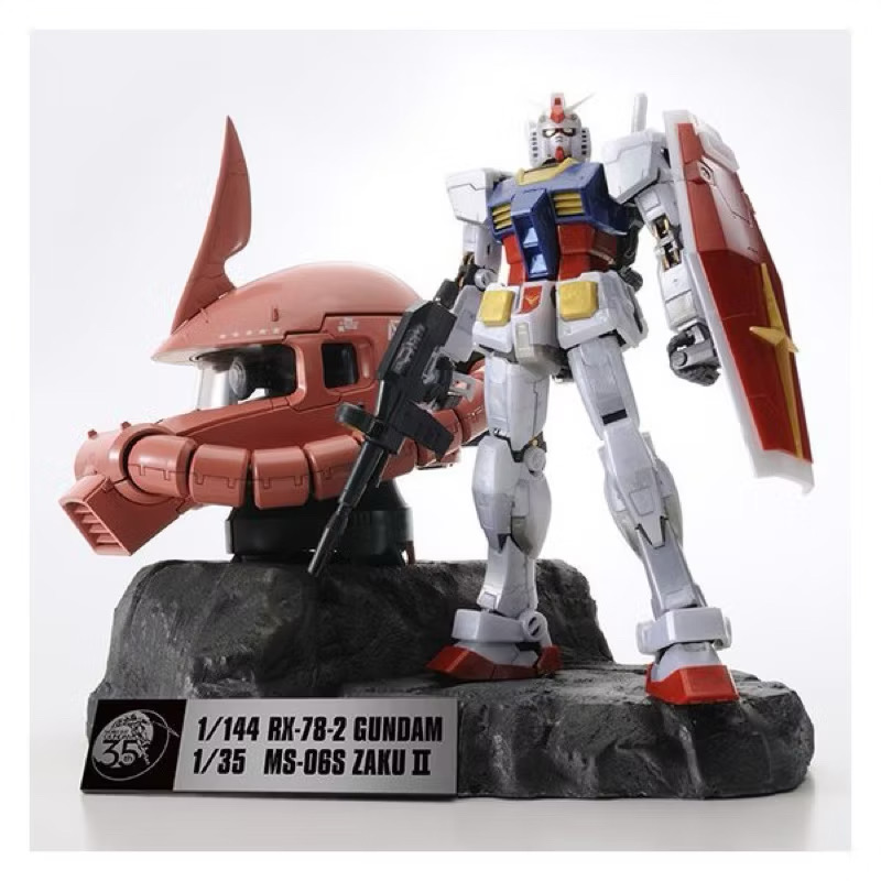 1/144 RX-78-2 Gundam & 1/35 MS-06S Char’s Zaku II Head [Premium Ver]