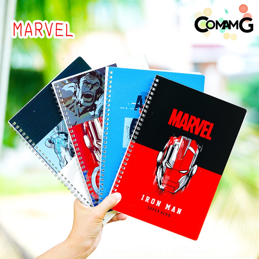 สมุดบันทึก สันห่วง สมุดโน๊ต แบบปกแข็งริมลวด ขนาด17.5x25.5ซม ลายการ์ตูน ลิขสิทธิ์แท้ พร้อมส่ง