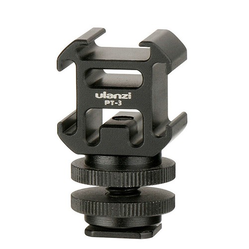 Ulanzi PT-3S Triple Cold Shoe Mount ตัวจับ 3 ทาง ต่อกับกล้อง ไม้เซลฟี่, ขาตั้ง, ขาตั้งกล้อง For Canon Nikon DSLR Camera