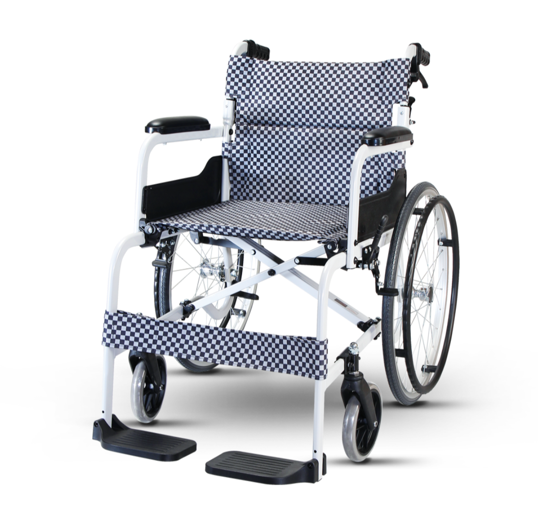 รถเข็นอลูมินัมอัลลอยด์โซม่า รุ่น SOMA 105 (SM-150.5 F22) สีดำ (WheelChair SOMA 150.5 F22 Black) น้ำหนักเบา พกพาสะดวก ของแท้ รับประกันศูนย์ไทย 1 ปี