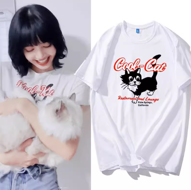 เสื้อยืด Cool Cat แบบลิซ่า