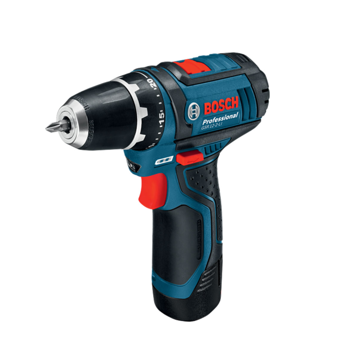 BOSCH สว่านไร้สาย12V 2.0 Ah 2xBatt GSR12-2-Li