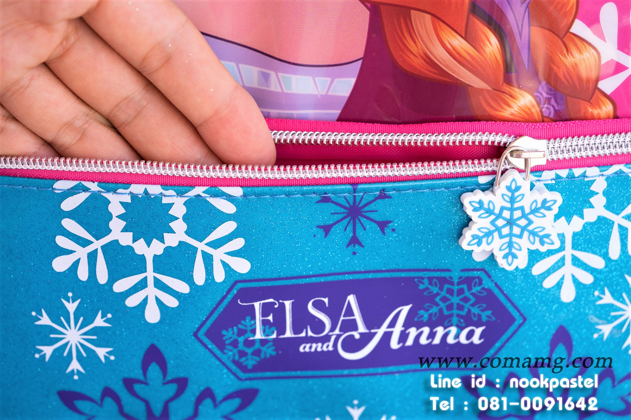 กระเป๋าเป้สะพายหลังเอลซ่าอันนา (Frozen) สีชมพู ลิขสิทธิ์แท้ 14นิ้ว