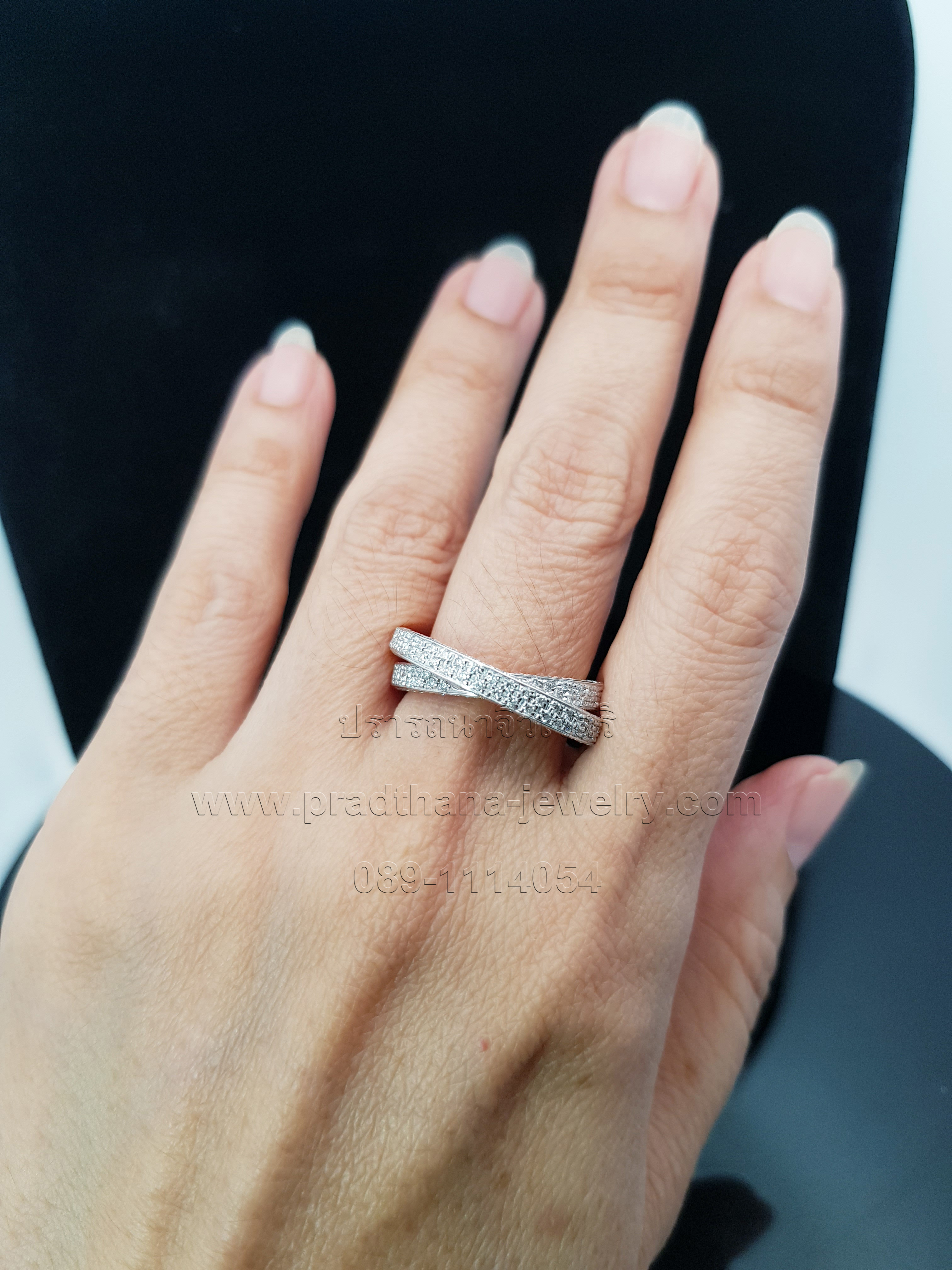 แหวนเพชรสองแถวไขว้