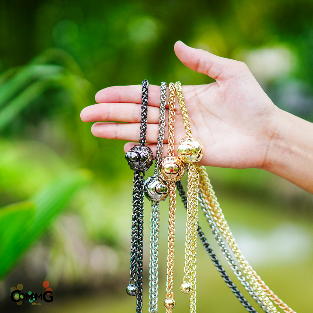 สายกระเป๋าปรับความยาวได้ รุ่นโซ่ถักกลม มี4สีให้เลือก สินค้าพร้อมส่งในไทย