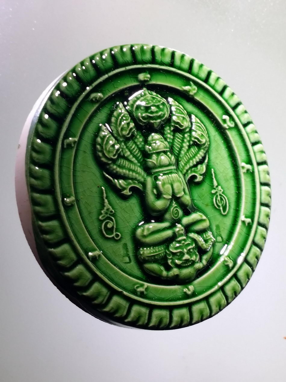 รหัสสินค้า จตุคามรามเทพ 498 ลูกเคลือบเขียว พระเทวราชโพธิสัตว์จตุคามรามเทพ พิมพ์พังพกาฬ รุ่นเศรษฐีมหามงคล วัดอินทคีรี จังหวัดนครศรีธรรมราช