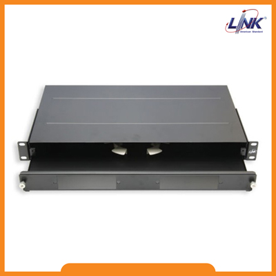 UF-2010A Fiber Optic Distribution Unit (FDU) 6-24F (2 Snap-In) Rack Mount Slide, 1U Depth 25 cm. Unload