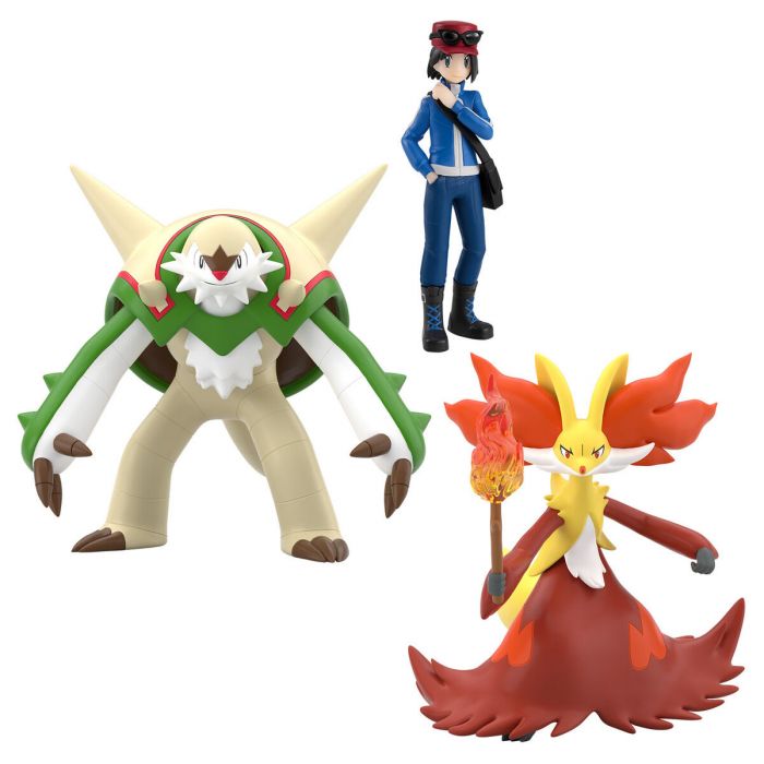 <Preorderภึง 4/11/2025>เปิดรับPreorder มัดจำ 200บาท POKÉMON SCALE WORLD KALOS REGION CALEM & CHESNAUGHT & DELPHOX W/O GUM