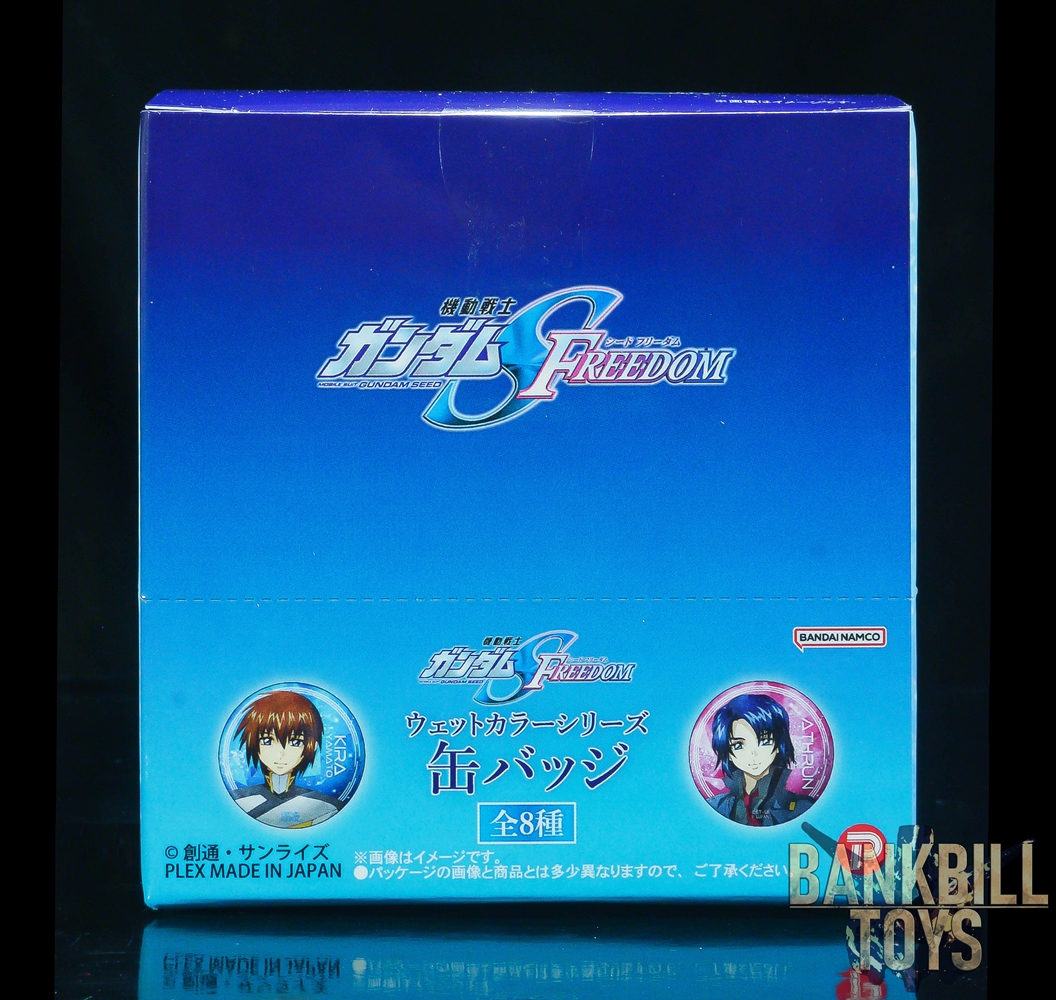 กันดั้ม Plex Movie Mobile Suit Gundam Seed Freedom Wet Color Series Tin Badge Box [8 Packs]