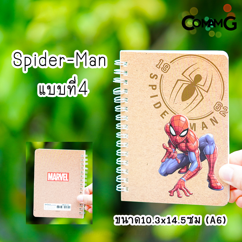 สมุดโน๊ต ขนาดA6 (10.3x14.5CM) สมุดริมลวด บันทึก ลายการ์ตูนลิขสิทธิ์แท้ พร้อมส่ง