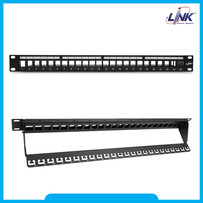 Unload PATCH PANEL 24 PORT (1U) w/label, support- แผงเปล่า w/label & support