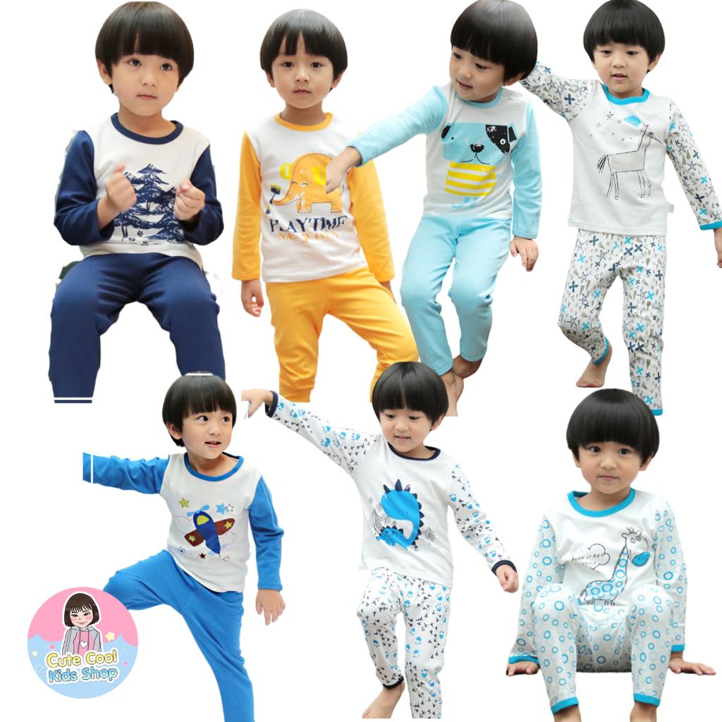 BL-4 ชุดนอนเด็กผู้ชาย แขนยาวขายาว