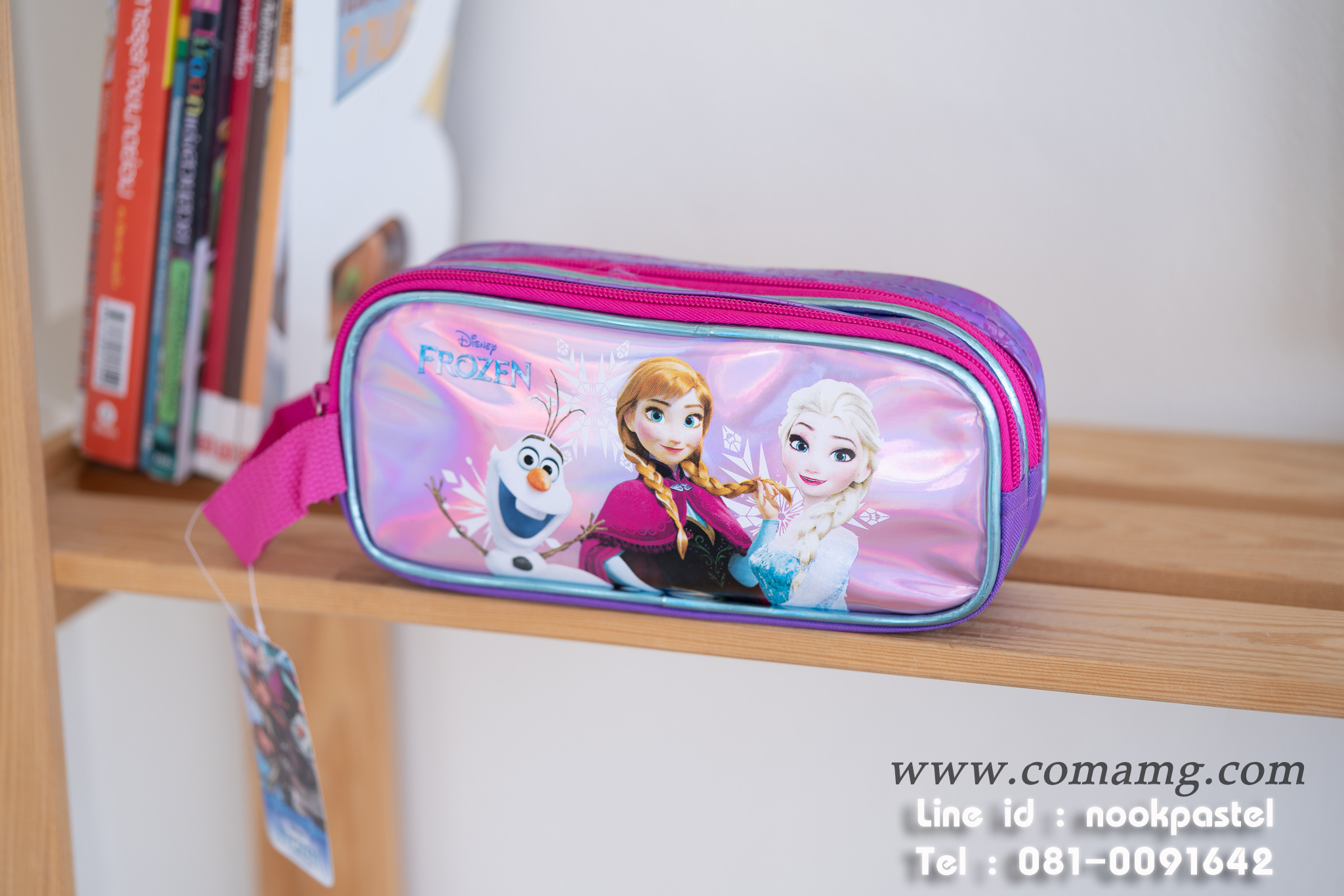 กระเป๋าใส่เครื่องเขียนเอลซ่าอันนา (Frozen) สีม่วง ลิขสิทธิ์แท้