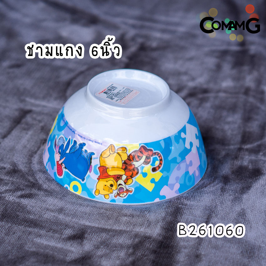 pooh jigsaws ช้อนส้อมเด็ก จาน ชาม แก้วน้ำเมลามีน ชุดเซ็ตอุปกรณ์ทานอาหารสำหรับเด็กลายหมีพูห์ จิ๊กซอว์ ลิขสิทธิ์แท้ ฟลาวเวอร์แวร์(Flower ware)