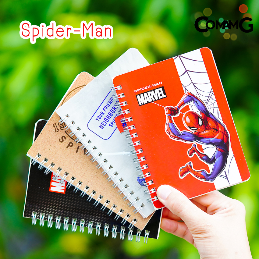 สมุดโน๊ต ขนาดA6 (10.3x14.5CM) สมุดริมลวด บันทึก ลายการ์ตูนลิขสิทธิ์แท้ พร้อมส่ง