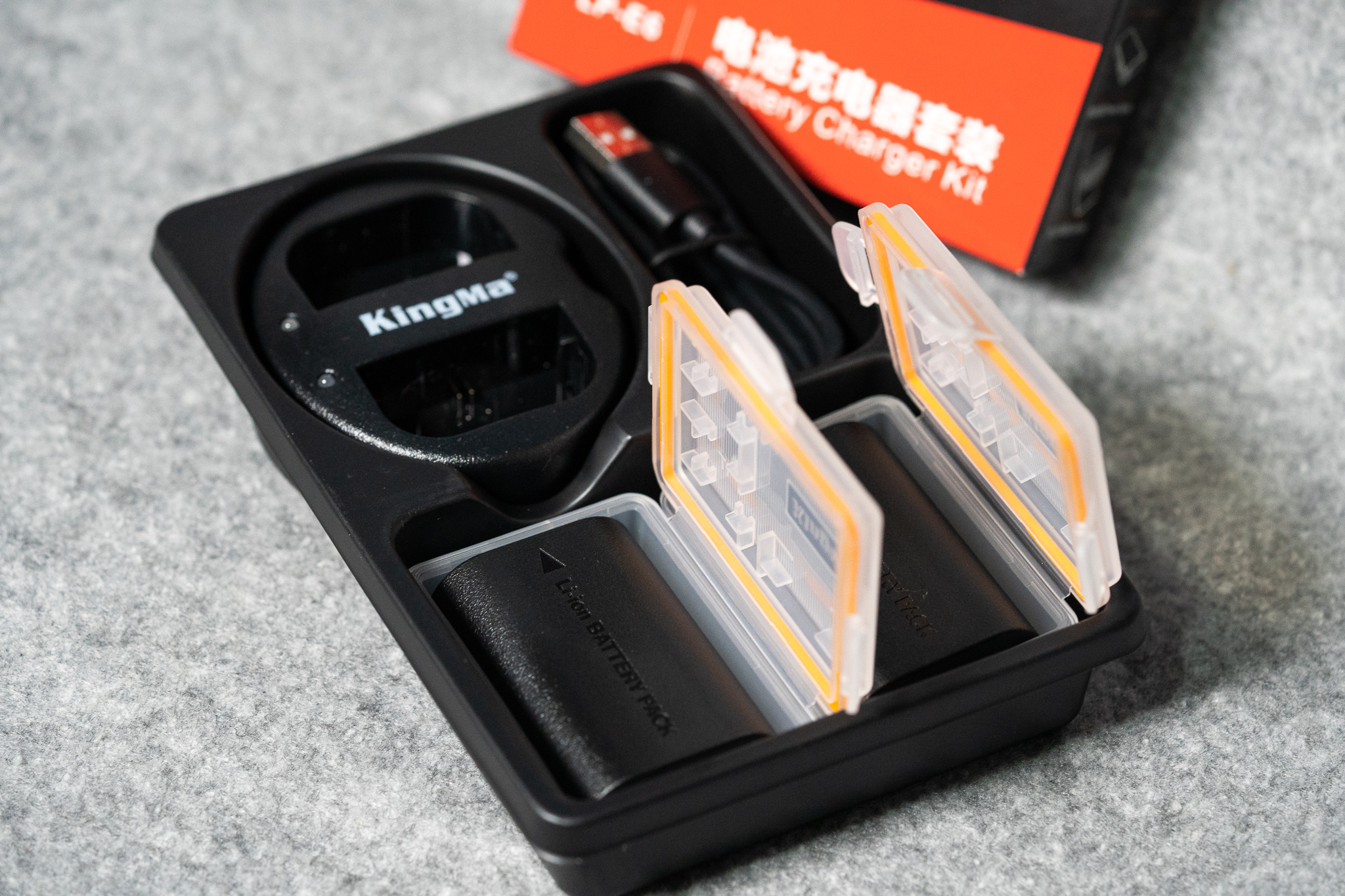 KingMa ชุดแบตเตอรี่+แท่นชาร์จ Canon LP-E6 สำหรับกล้องCanon