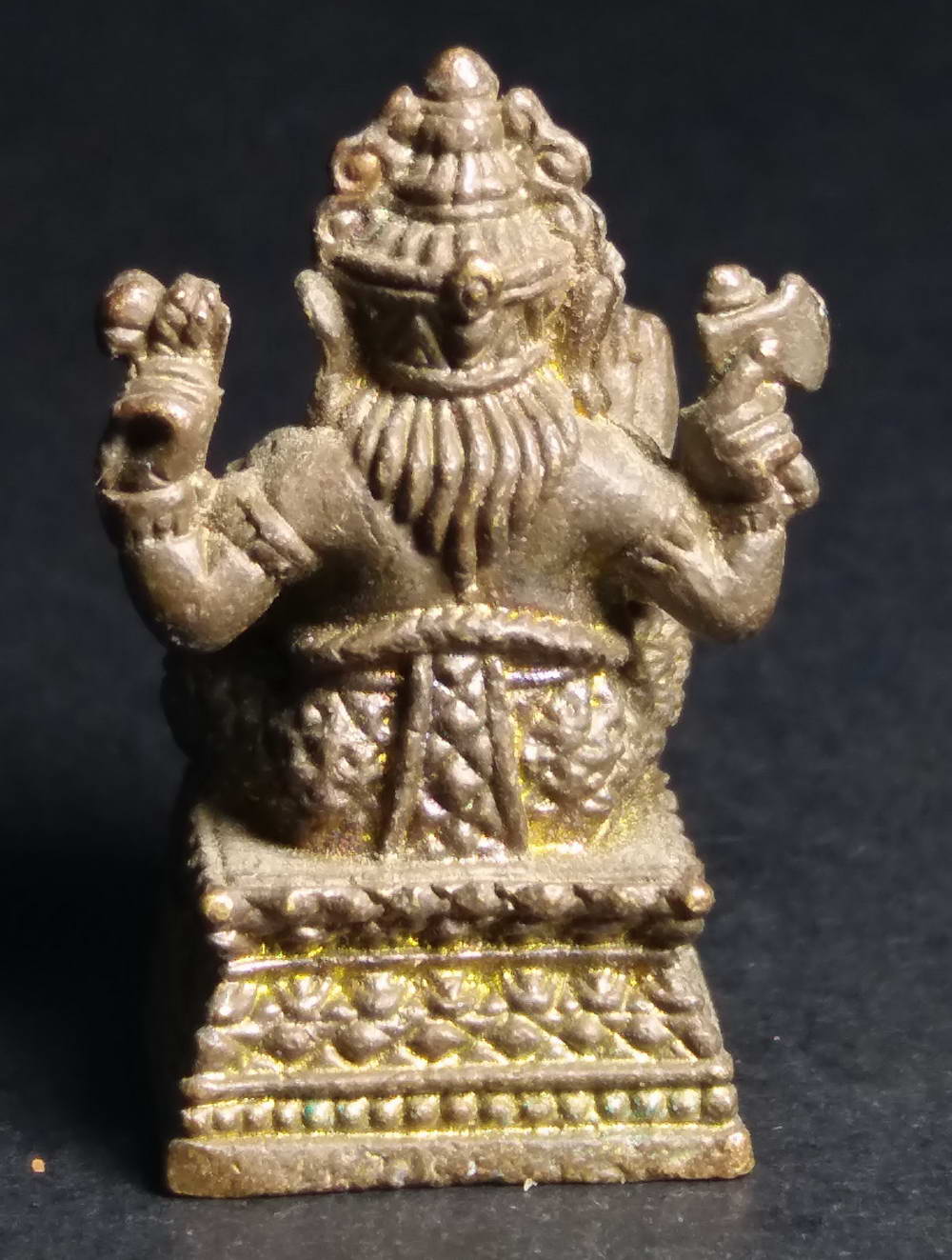 รหัสสินค้า พระกริ่ง พระหล่อ 105 รูปหล่อพระพิฆเณศวร เนื้อทองผสม ไม่ทราบสำนัก พระรายการนี้ให้เช่าบูชาแล้ว