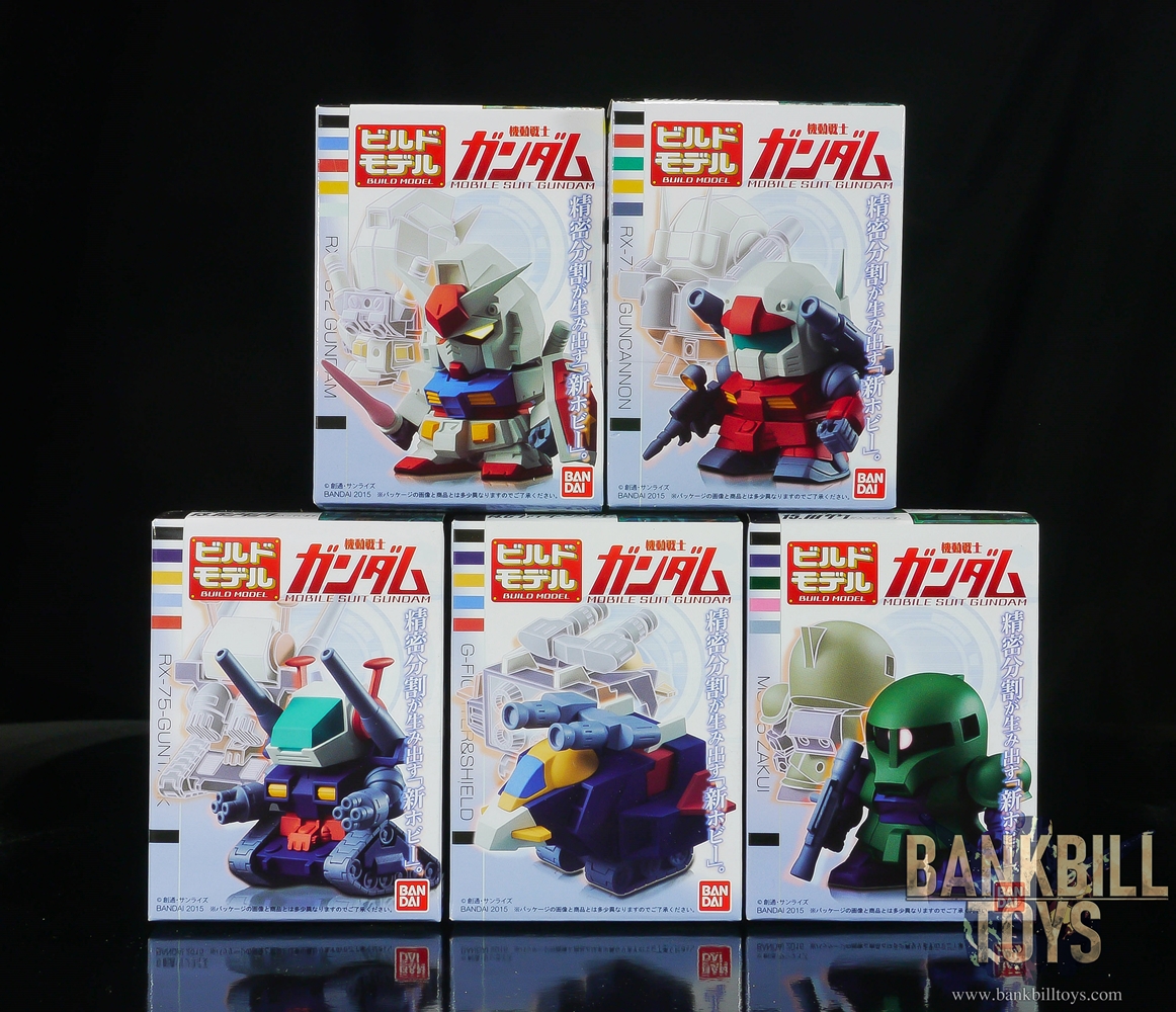 กันดั้ม Bandai Candy Toy Mobile Suit Gundam Build Gundam Model 3 Set (ครบเซ็ต 5 แบบ)