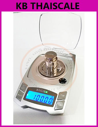 ตราชั่งดิจิตอล เครื่องชั่งดิจิตอล เครื่องชั่งทอง ชั่งเพชรพลอย ชั่งน้ำหนักได้ 100g ความละเอียด 0.001g ยี่ห้อ BOLIDA พิกัด 100g/0.001g