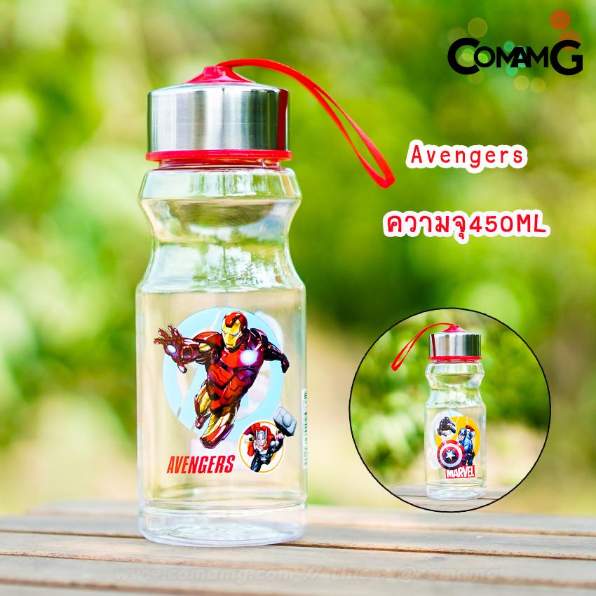 ขวดน้ำ กระติกน้ำเด็ก ขวดใส่น้ำหูหิ้ว 450-600ML ขวดใส่น้ำลายการ์ตูน ลิขสิทธิ์แท้ พร้อมส่ง