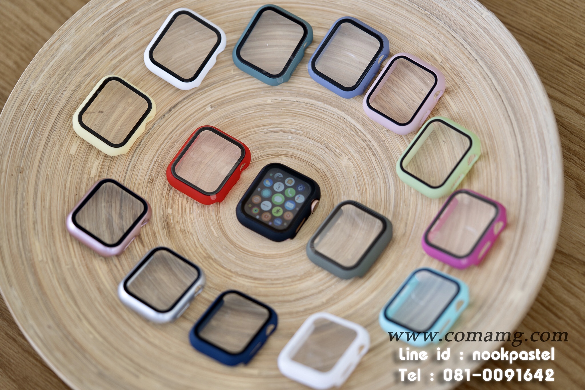 เคสฟิลม์กระจก คลุมรอบตัวคลุมรอบตัว360องศา สำหรับapple watch(ลิงค์2)