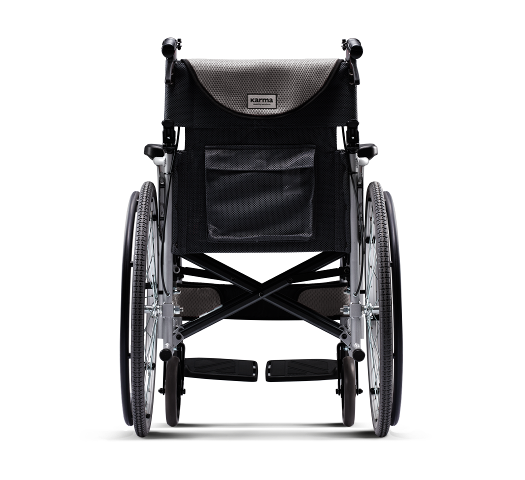 รถเข็นอลูมินัมอัลลอยด์คาร์ม่า รุ่น S-Ergo 105 (WheelChair KARMA S-Ergo 105) เบาะหนานุ่มสีเทาเท่ห์ นั่งสบายสไตล์เบาะรูปตัว S-Shape ของแท้ รับประกันศูนย์ไทย 5 ปี