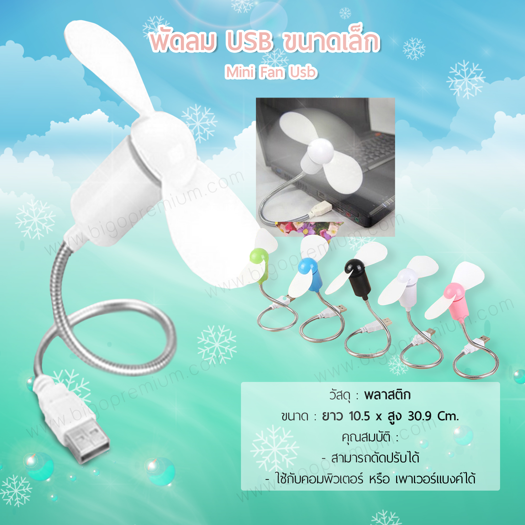 พัดลม USB ขนาดเล็ก (MiNi Fan USB)