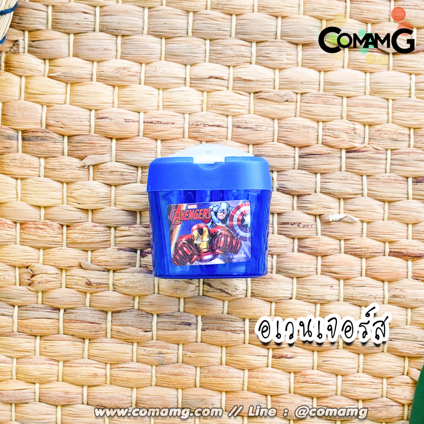 กบเหลาดินสอ 2ช่อง แบบมีฝาปิด ลายการ์ตูนลิขสิทธิแท้