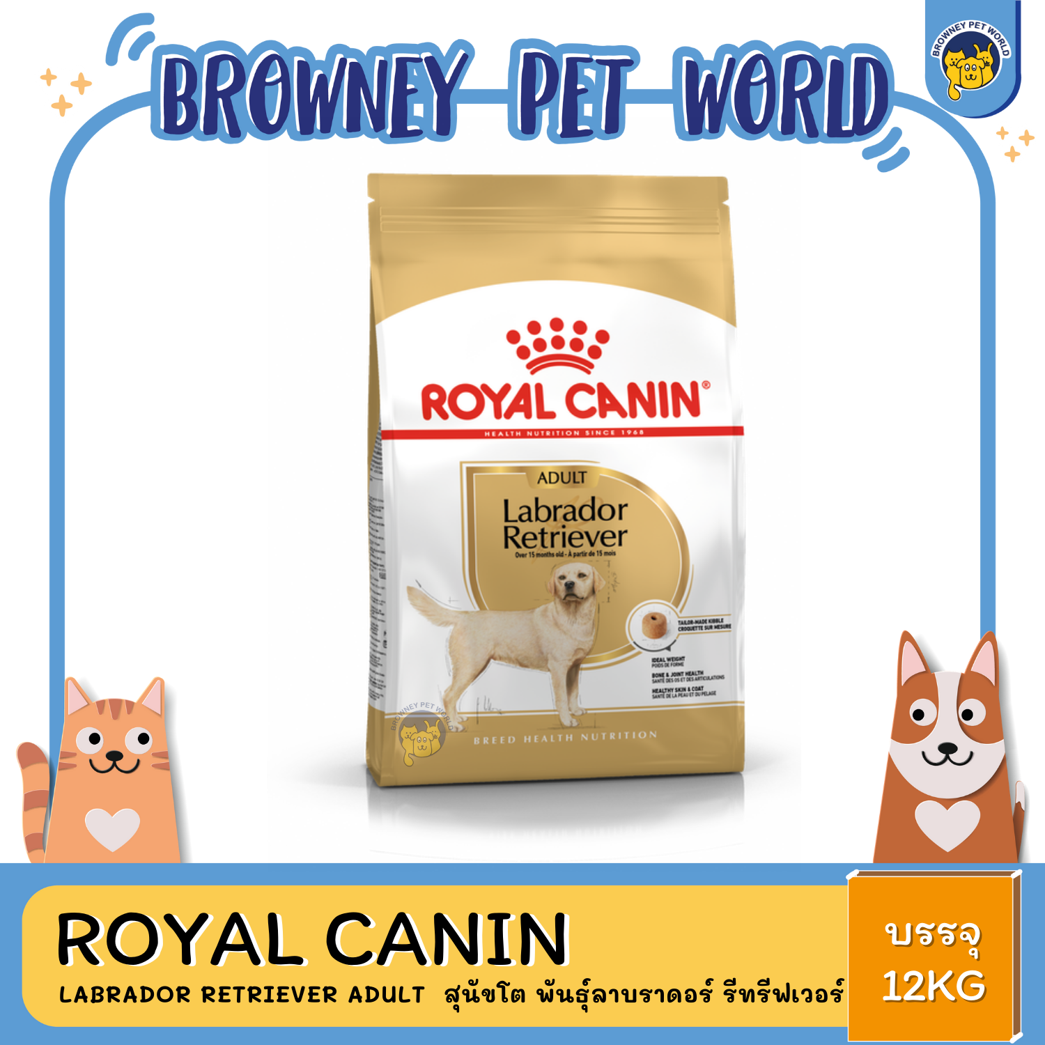 Royal Canin Labrador Retriever Adult โรยัล คานิน สุนัขโต พันธุ์ลาบราดอร์ รีทรีฟเวอร์