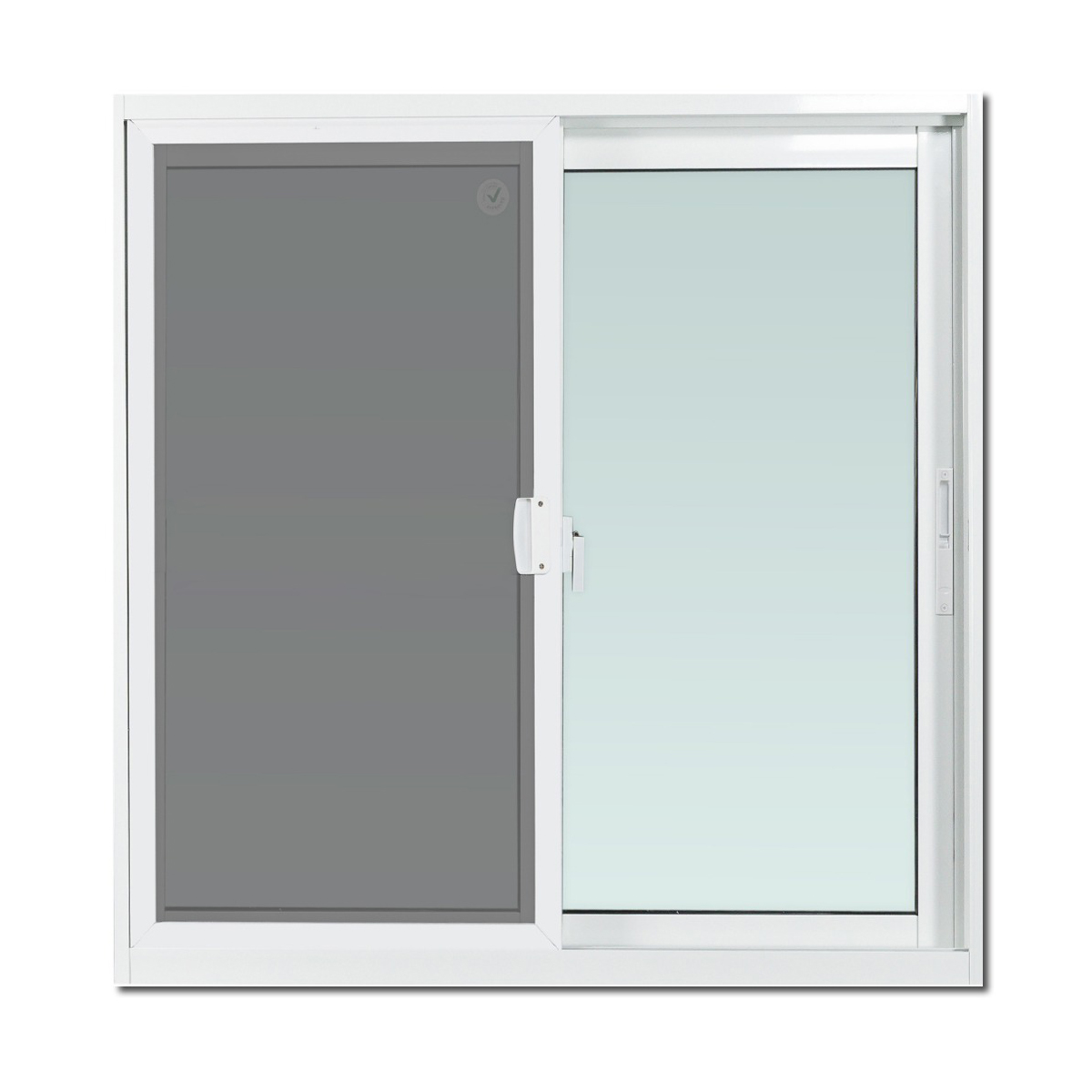 Window Asia หน้าต่างอลูมิเนียม ECO บานเลื่อน สีขาว (มุ้ง) ขนาด 100x100