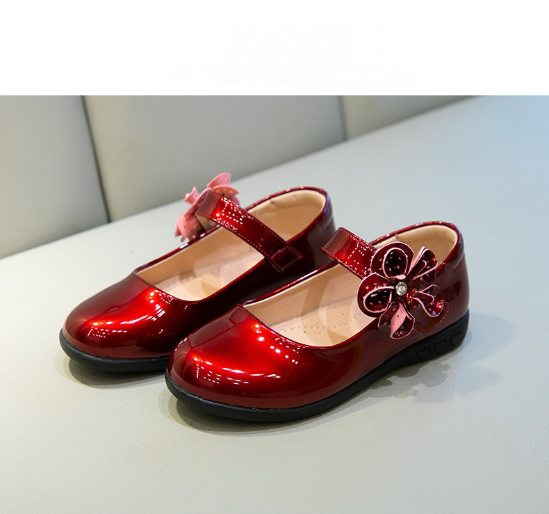 Shoe1539- รองเท้าคัชชูเด็กเล็ก รองเท้าคัชชูเด็กโต สีแดงเข้มสวยเหมือนสีในแบบ สวมใส่สบายได้ทุกโอกาส ใส่สะดวกและถอดง่าย (ความยาววัดจากพื้นภายใน ให้ใช้ความยาวเท้า +0.5/เท้าอูม +1.0 cm.แล้วแลือก)